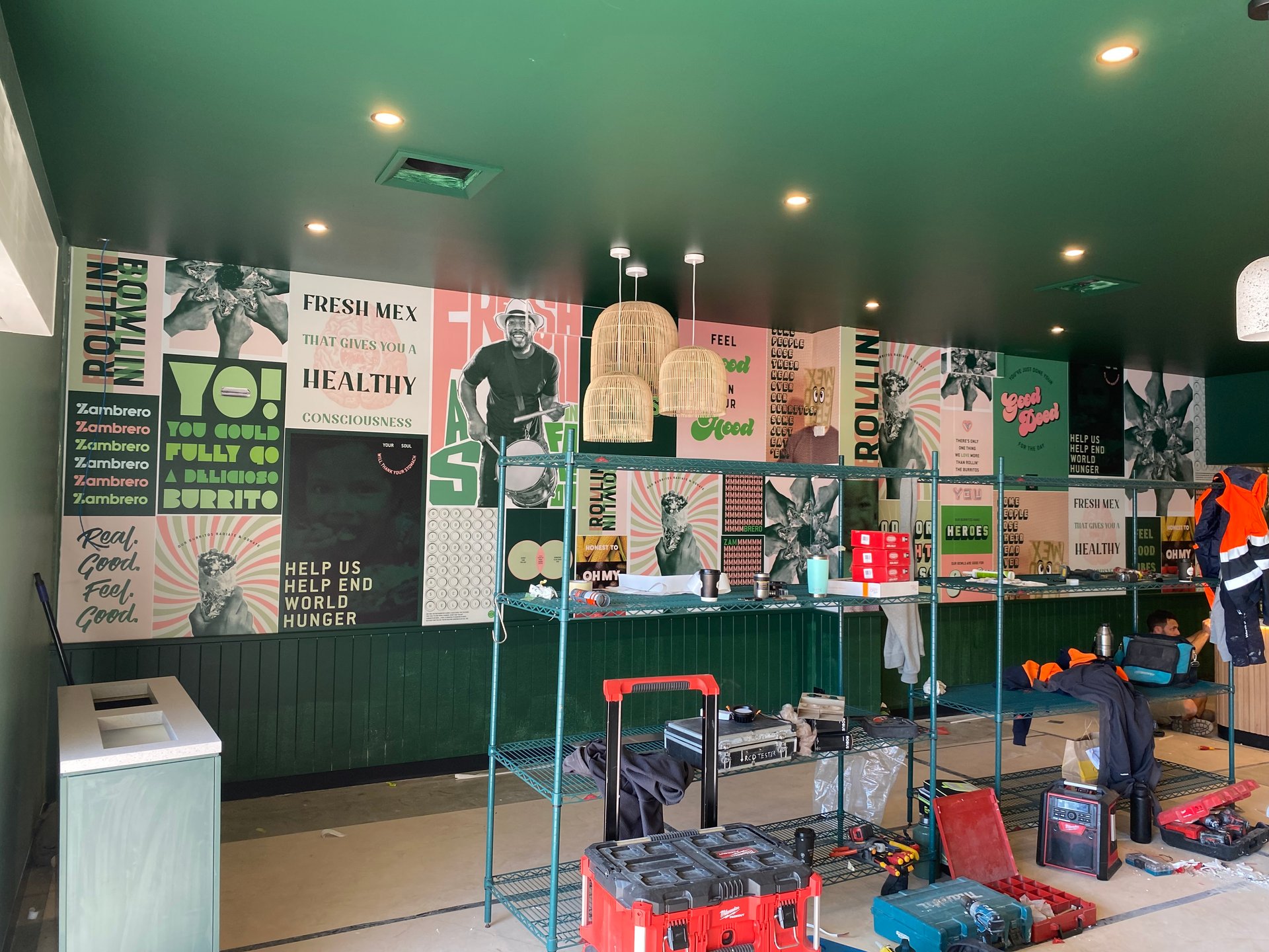 Interior wall graphics